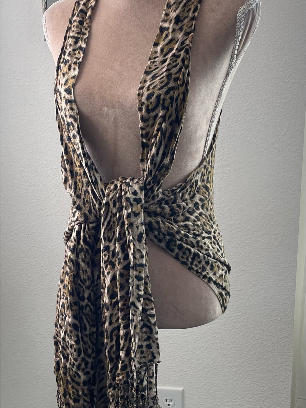 Donna Sharp Leopard Print Wrap, OS